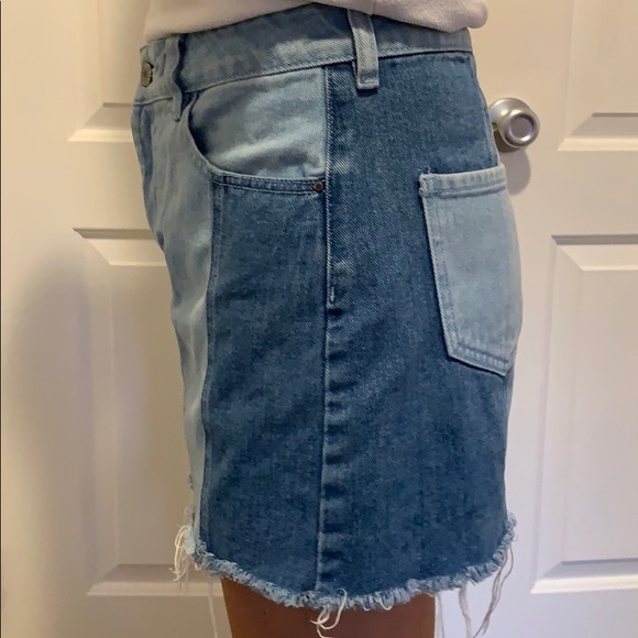 Pacsun denim two tone mini skirt - Picture 6 of 7